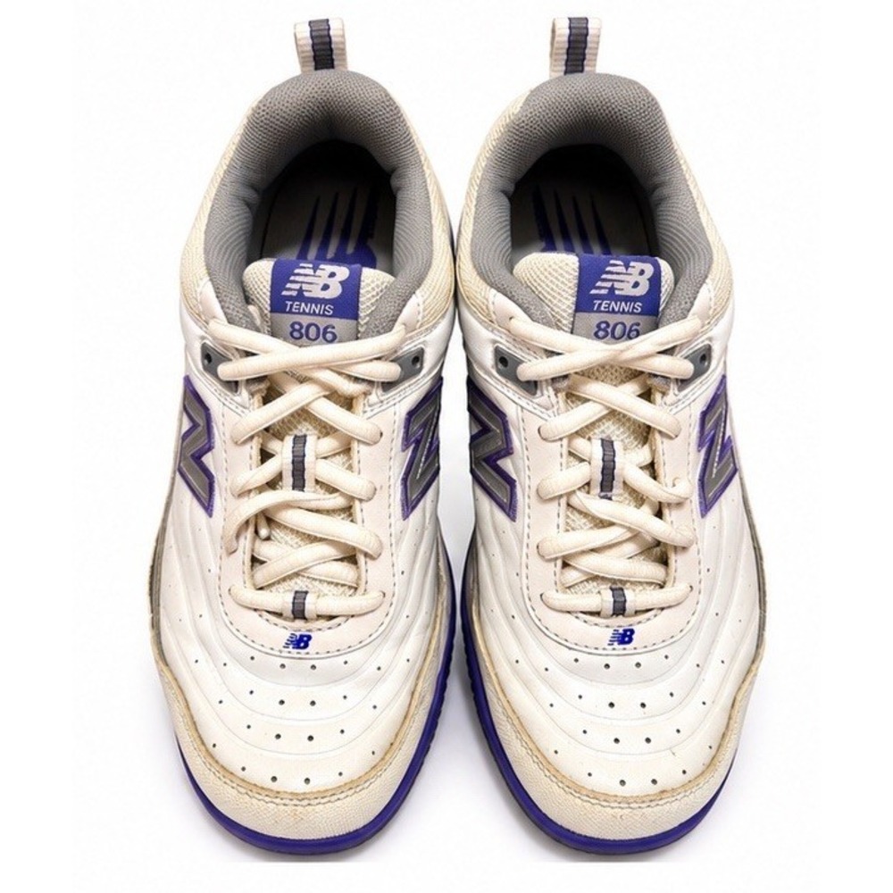 New Balance 806 Womens 8.5 Tennis Shoes WC806W Rollbar White Purple Court AS IS